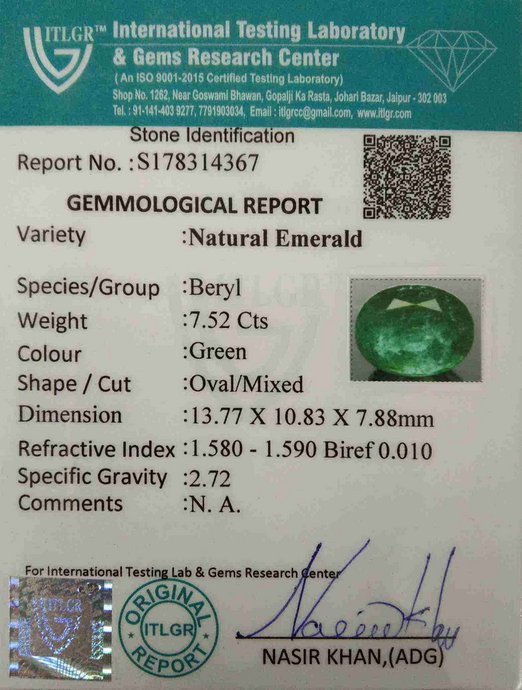 Emerald - 7.52 Carat