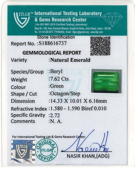 Emerald - 7.62 Carat