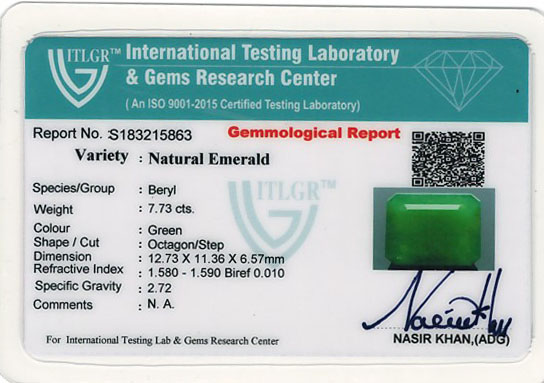 Emerald - 7.73 Carat