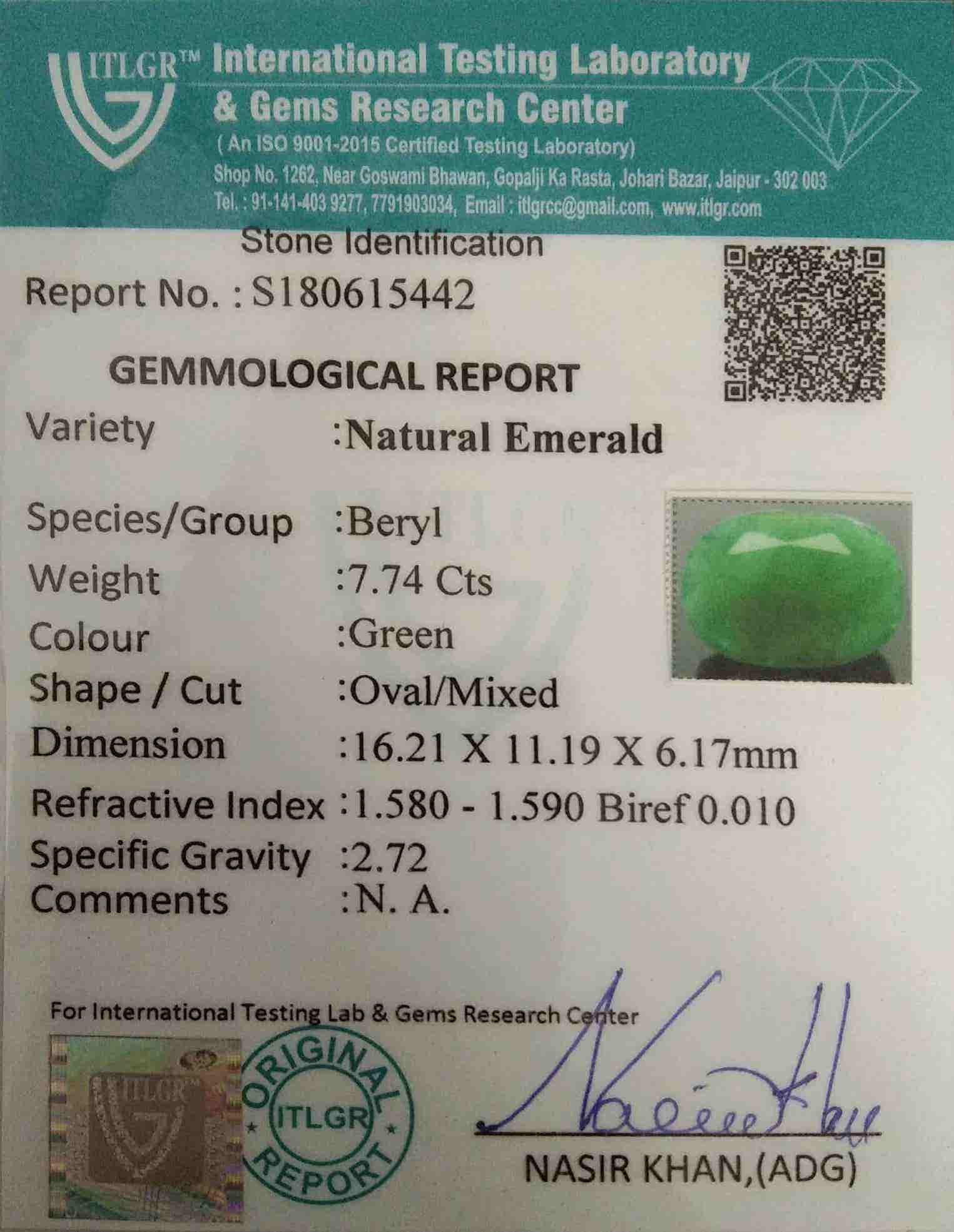 Emerald - 7.74 Carat