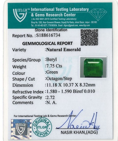 Emerald - 7.75 Carat