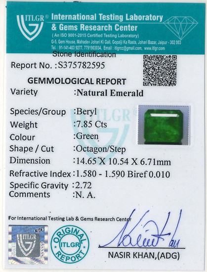 Emerald - 7.85 Carat