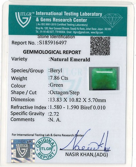 Emerald - 7.86 Carat
