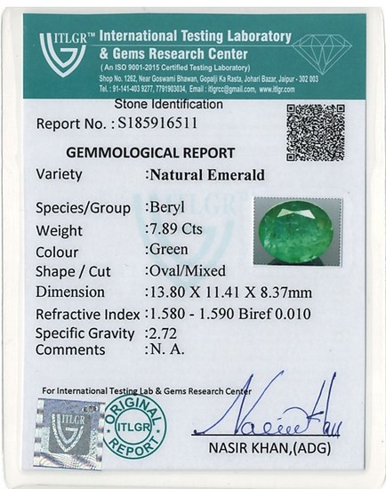 Emerald - 7.89 Carat