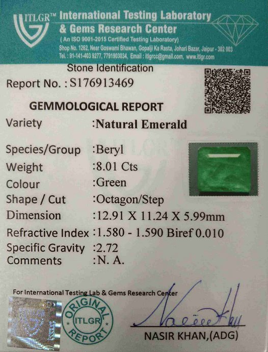 Emerald - 8.01 Carat
