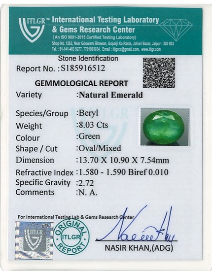 Emerald - 8.03 Carat