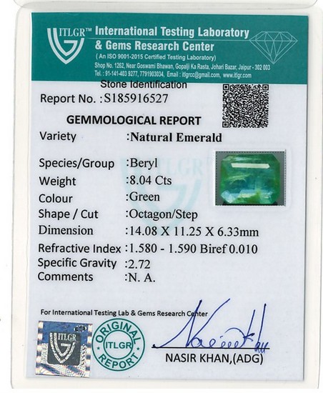 Emerald - 8.04 Carat