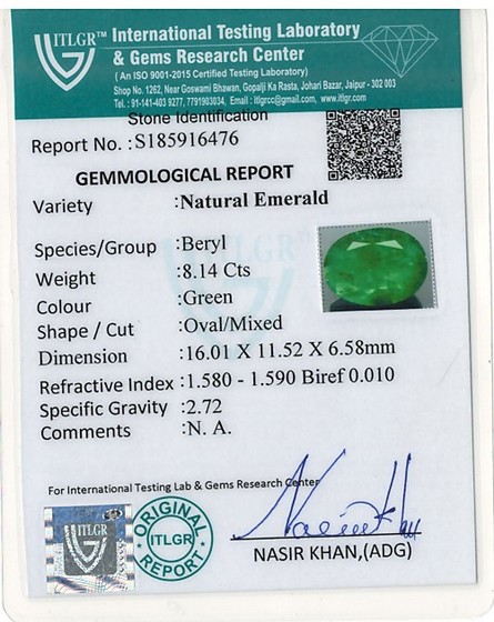 Emerald - 8.14 Carat