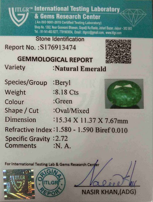 Emerald - 8.18 Carat