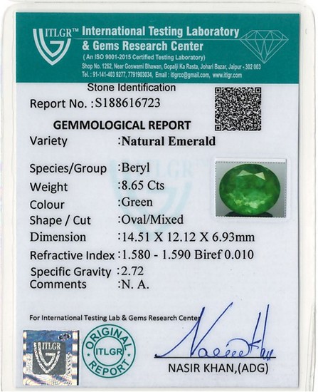Emerald - 8.65 Carat