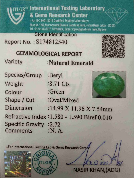 Emerald - 8.71 Carat