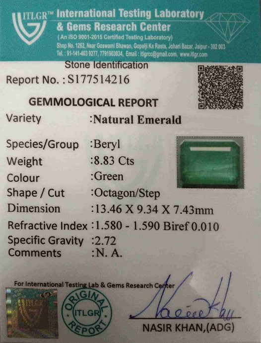 Emerald - 8.83 Carat
