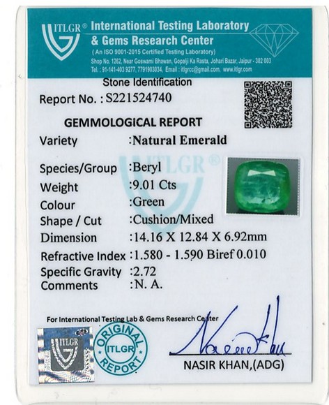 Emerald - 9.01 Carat