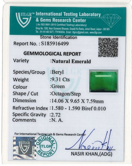 Emerald - 9.31 Carat