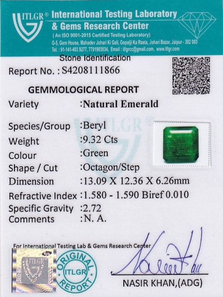 Emerald - 9.32 Carat