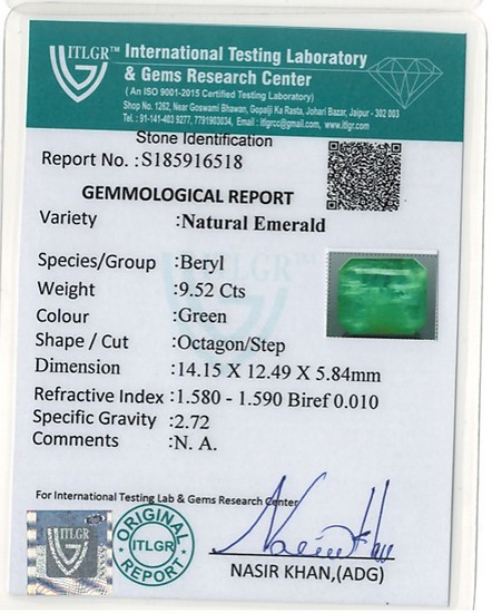 Emerald - 9.52 Carat