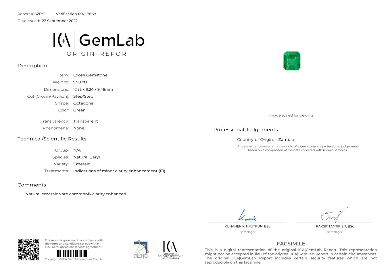 Emerald - 9.99 Carat
