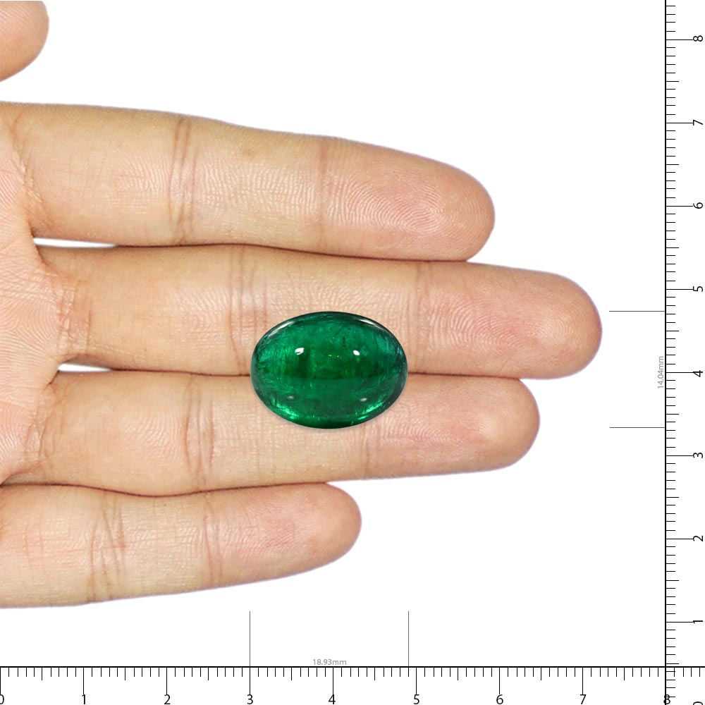 Emerald Cabochon - 18.89 Carat