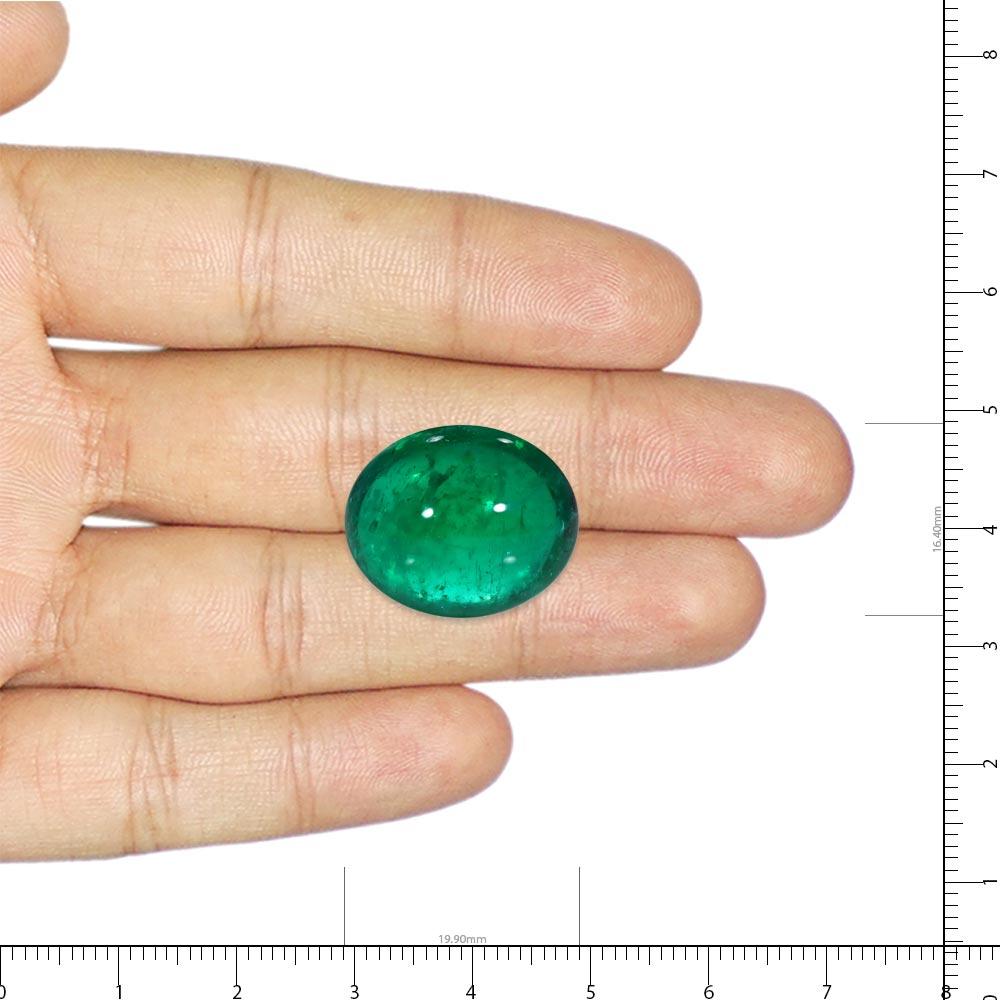 Emerald Cabochon - 25.06 Carat