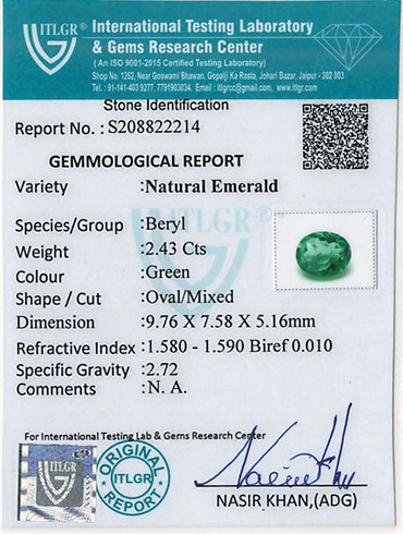 Emerald Colombia - 2.43 Carat
