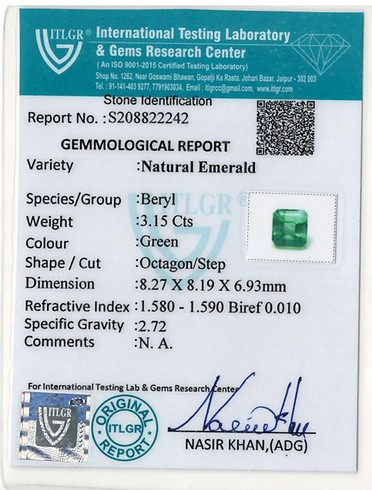 Emerald Colombia - 3.15 Carat