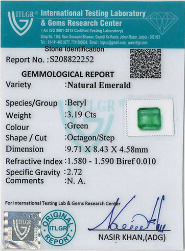 Emerald Colombia - 3.19 Carat