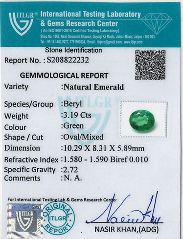 Emerald Colombia - 3.19 Carat