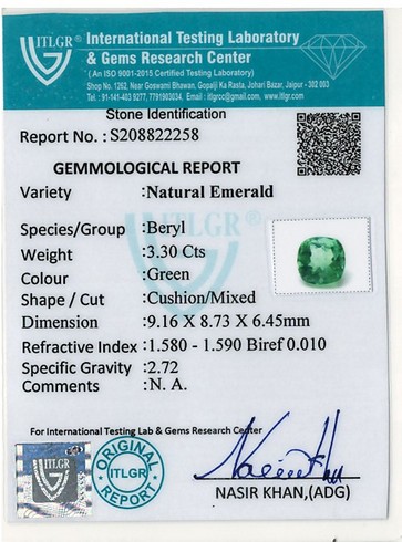 Emerald Colombia - 3.3 Carat