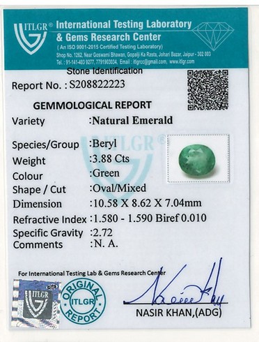 Emerald Colombia - 3.88 Carat