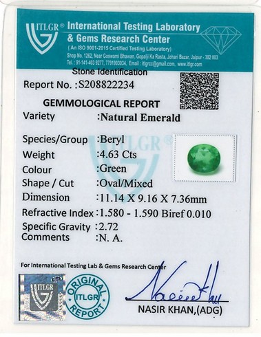 Emerald Colombia - 4.63 Carat