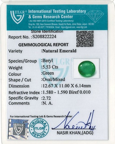 Emerald Colombia - 5.53 Carat