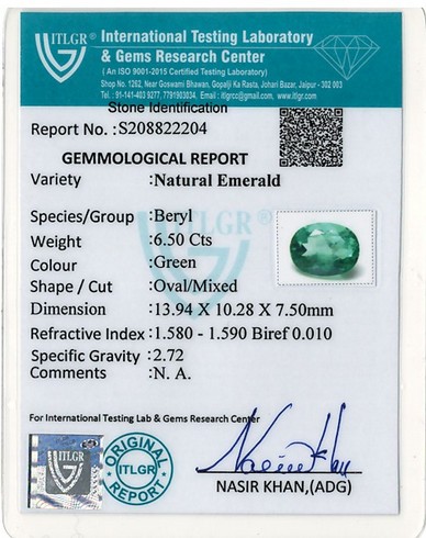 Emerald Colombia - 6.5 Carat