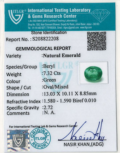 Emerald Colombia - 7.32 Carat