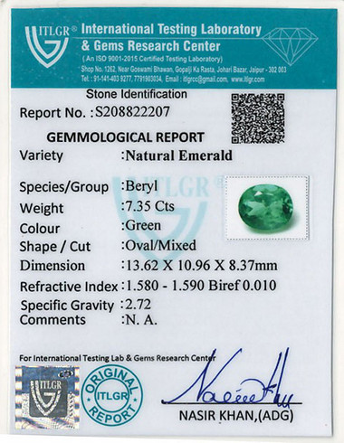 Emerald Colombia - 7.35 Carat