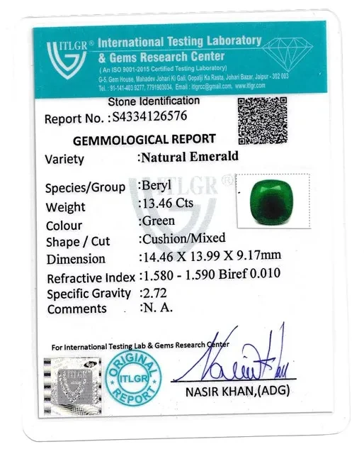 Emerald (Panna) - 13.46 Carat