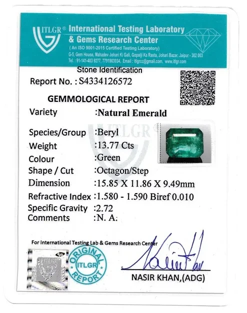 Emerald (Panna) - 13.77 Carat