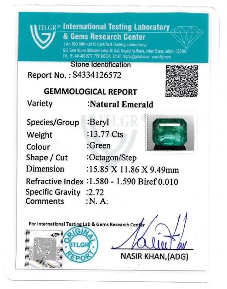 Emerald (Panna) - 13.77 Carat