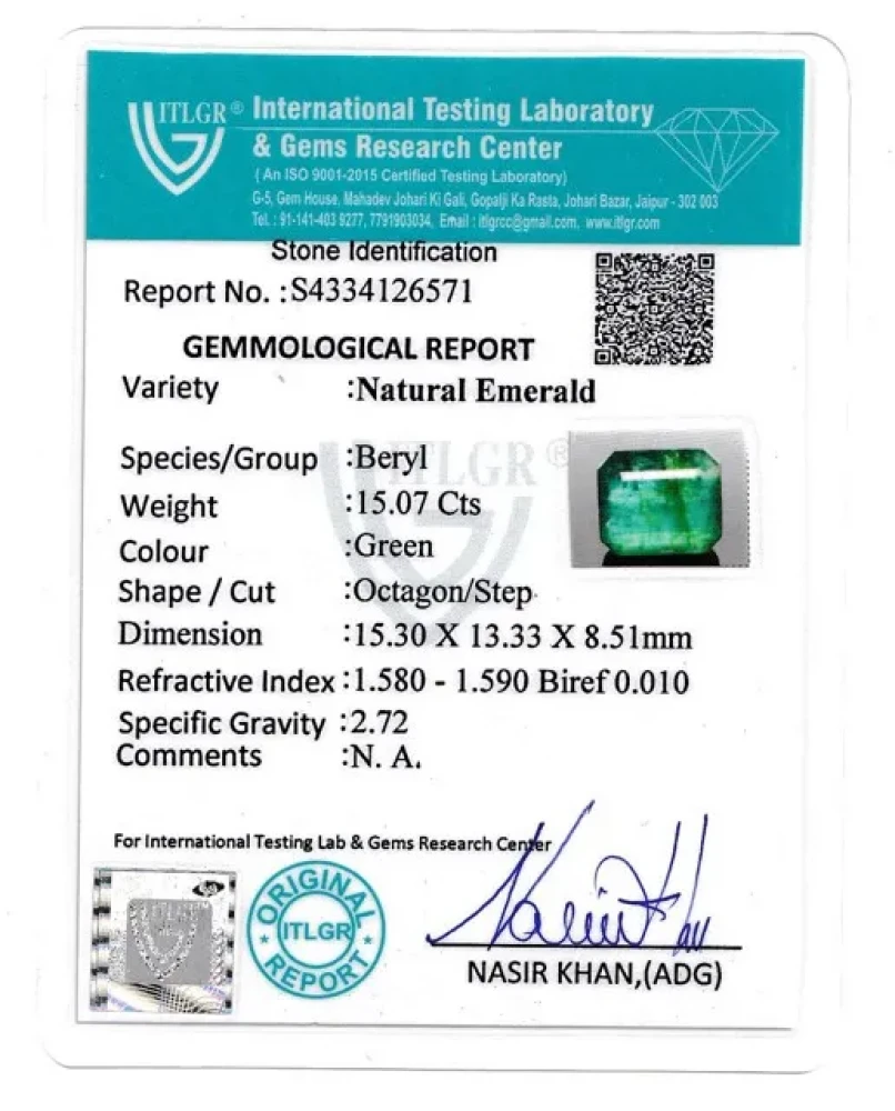 Emerald (Panna) - 15.07 Carat