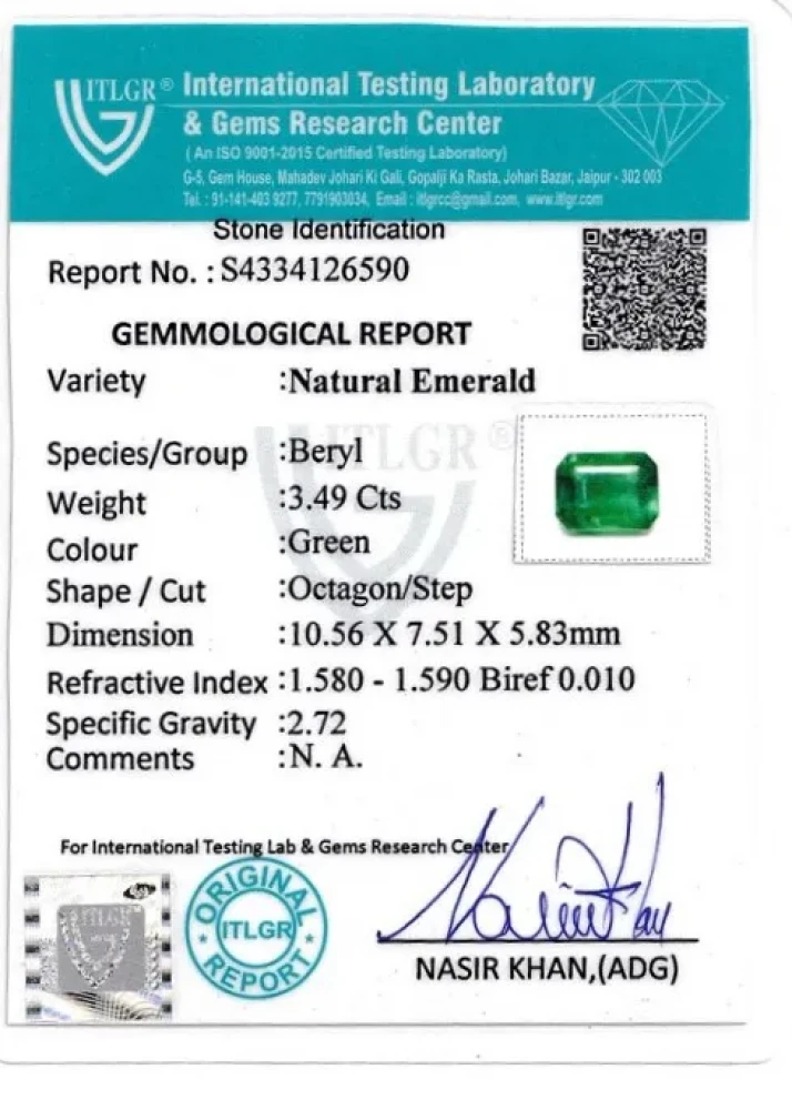 Emerald (Panna) - 3.49 Carat
