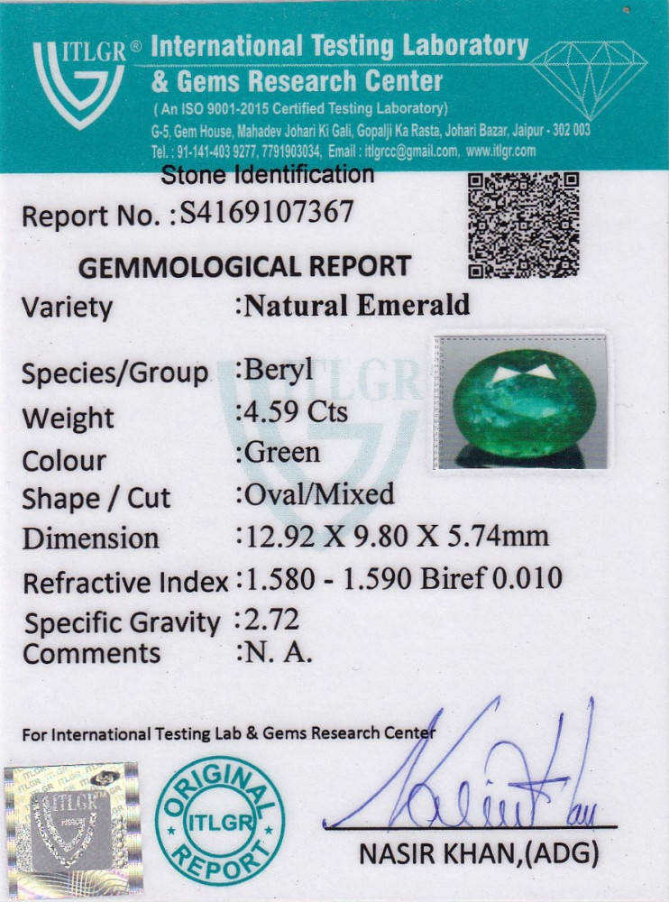Emerald (Panna) - 3.59 Carat