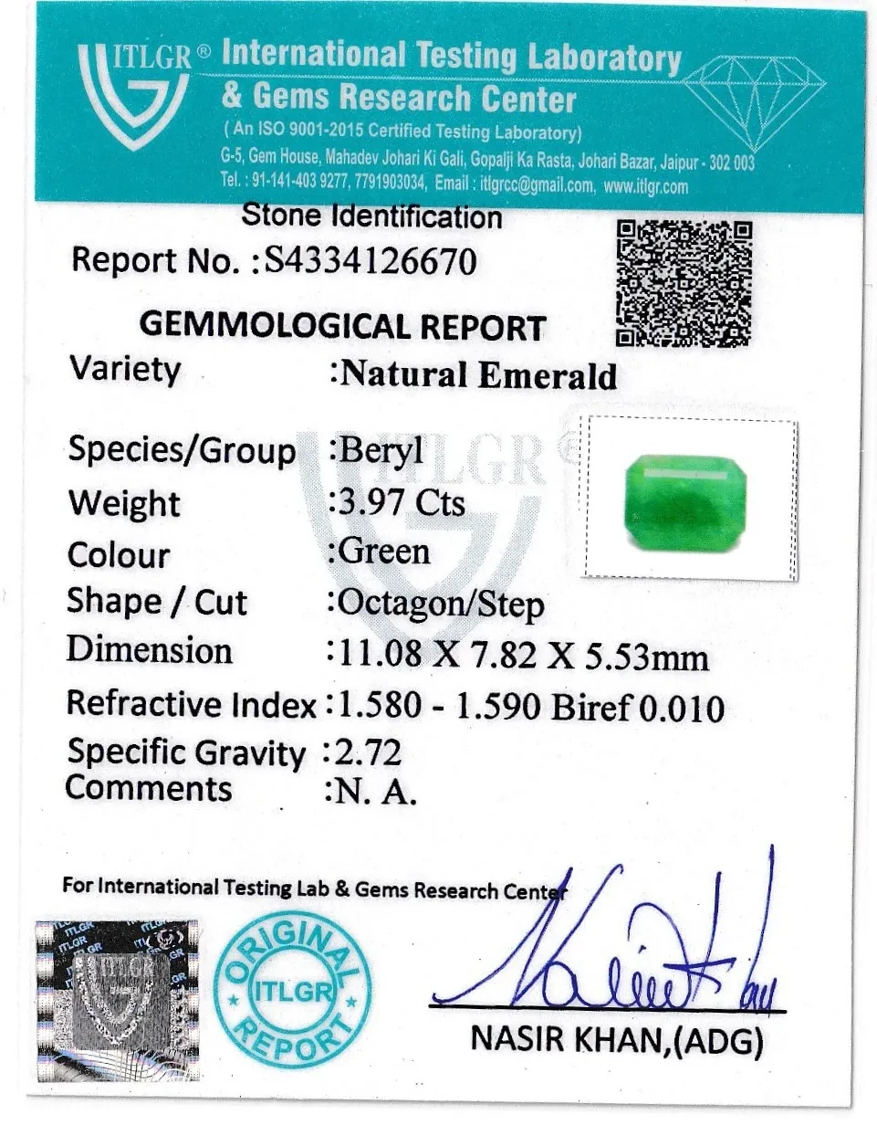 Emerald (Panna) - 3.97 Carat