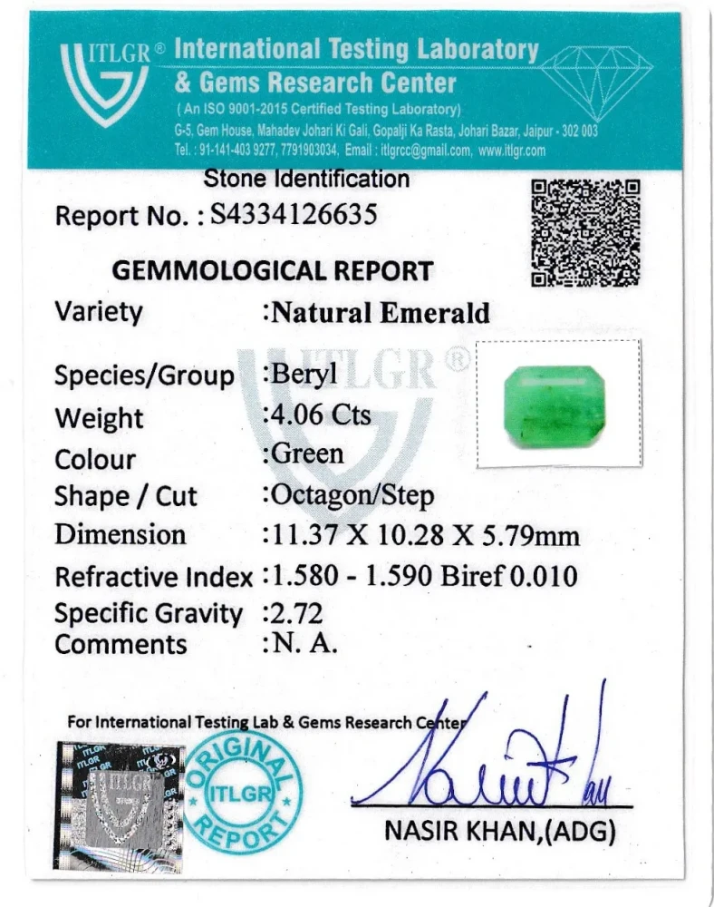 Emerald (Panna) - 4.06 Carat