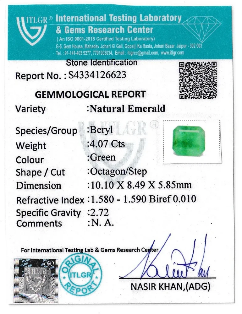 Emerald (Panna) - 4.07 Carat