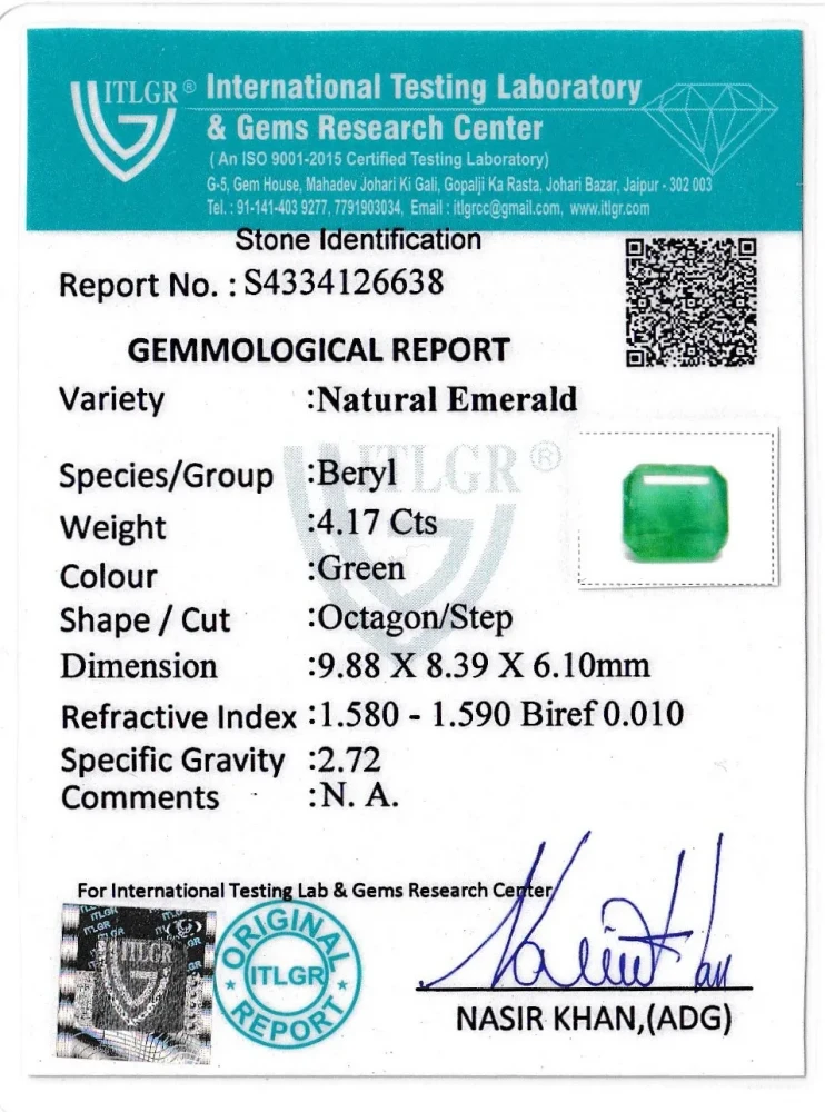 Emerald (Panna) - 4.17 Carat