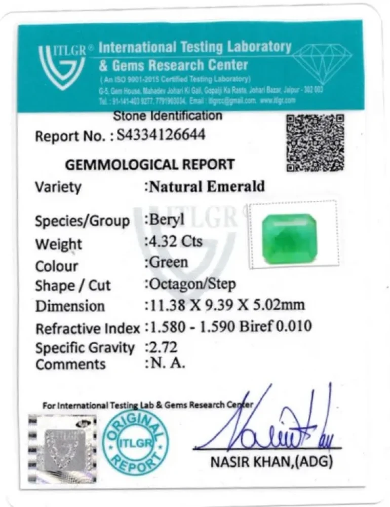 Emerald (Panna) - 4.32 Carat