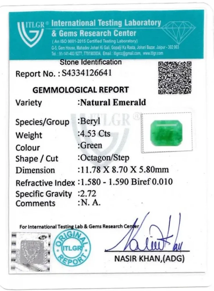 Emerald (Panna) - 4.53 Carat