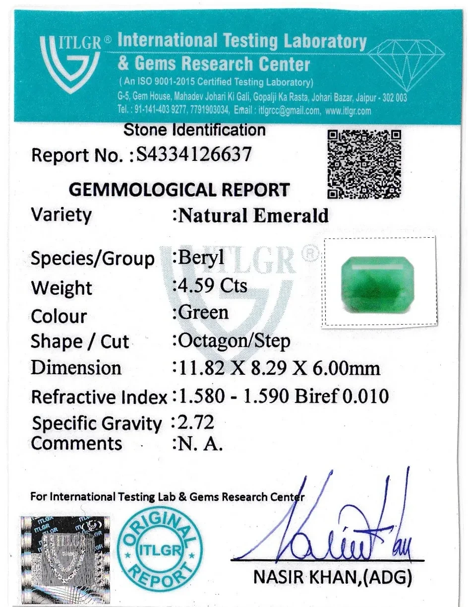 Emerald (Panna) - 4.59 Carat