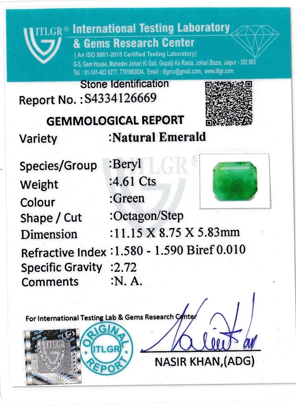Emerald (Panna) - 4.61 Carat