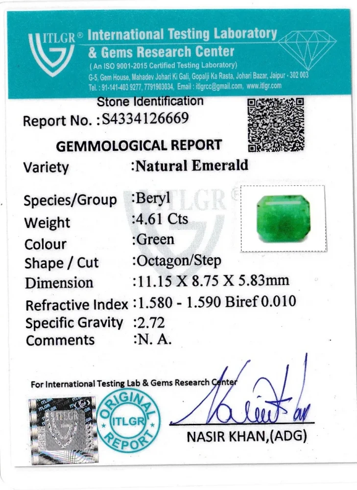 Emerald (Panna) - 4.61 Carat