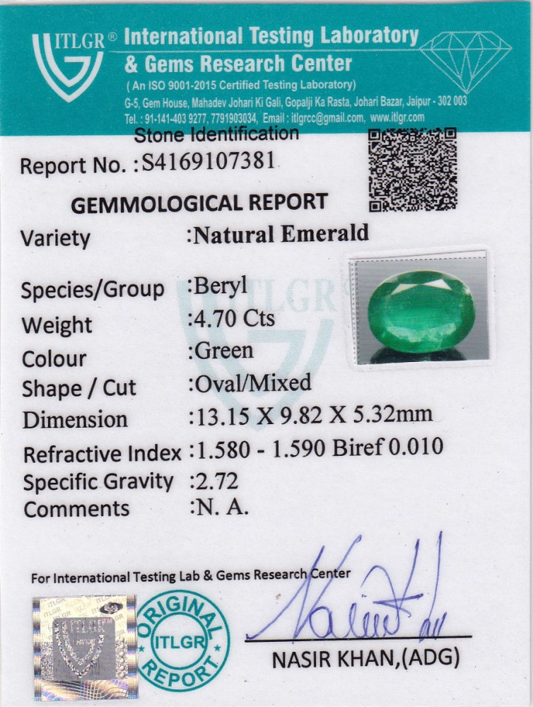 Emerald (Panna) - 4.7 Carat